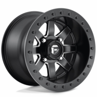 14x10 Fuel Maverick D928 Matte Black and Milled Beadlock Wheel - 4/156