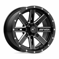 14x7 MSA M41 Boxer Gloss Black and Milled Wheel - 4/156