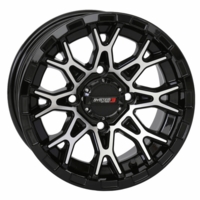 14x7 System 3 ST-6 Gloss Black and Machined Beadlock Wheel - 4/156