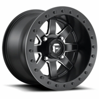 14x8 Fuel Maverick D928 Matte Black and Milled Beadlock Wheel - 4/156