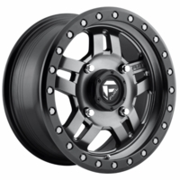 15x7 Fuel Anza D558 Matte Gunmetal w/ Black Wheel - 4/156