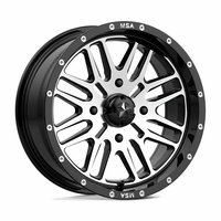 16x7 MSA M38 Brute Gloss Black and Machined Wheel - 4/156