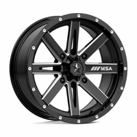 16x7 MSA M41 Boxer Gloss Black and Milled Wheel - 4/156