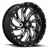 18x7 Fuel Kompressor D641 Gloss Black and Milled Wheel - 4/156