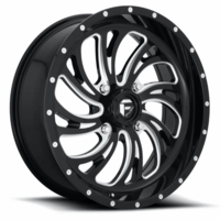 20x7 Fuel Kompressor D641 Gloss Black and Milled Wheel - 4/156