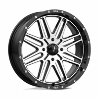 20x7 MSA M38 Brute Gloss Black and Machined Wheel - 4/156