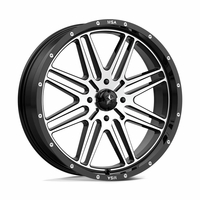 22x7 MSA M38 Brute Gloss Black and Machined Wheel - 4/156