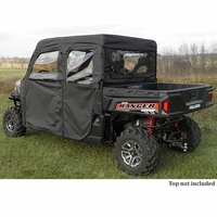 3 Star Black Soft Full Doors and Rear Window - 2019-24 Polaris Ranger Crew 1000, XP 1000