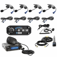 4 Person Intercom System with Digital Radio and Helmet Kit by Rugged Radios