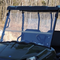 Bad Dawg Full Folding Front Windshield - 2010-14 Mid Size Polaris Ranger 400, 500, 570, 800, EV