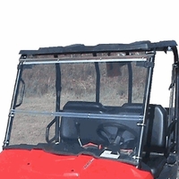 Dot Weld Clear Folding Windshield - 2010-14 Polaris Mid Size Ranger 400, 500, 570, 800, EV