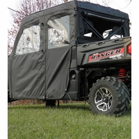 3 Star Black Soft Full Doors and Rear Window - 2014-20 Full Size Polaris Ranger Crew w/ Pro-Fit Cage