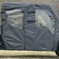 3 Star Black Soft Full Doors - 2016-24 Full Size Polaris Ranger w/ Round Roll Cage