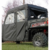 3 Star Black Soft Full Doors and Rear Window - 2015-21 Mid Size Polaris Ranger 570 Crew, Crew 570-4