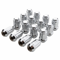 Gorilla Automotive Chrome 12mm x 1.5 Splined Lug Nuts w/ Key, Box of 16