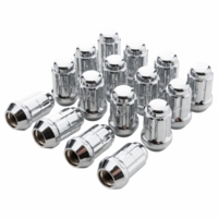 Gorilla Automotive Chrome 3/8 Inch x 24 Splined Lug Nuts w/ Key, Box of 16