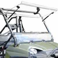 Super ATV Hard Coated Flip Up Front Windshield - 2009-14 Full Size Polaris Ranger XP 800 and 2016-23 570