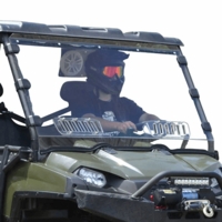 Super ATV Hard Coated Full Front Vented Windshield - 2009-14 Full Size Polaris Ranger XP 800 and 2016-22 570